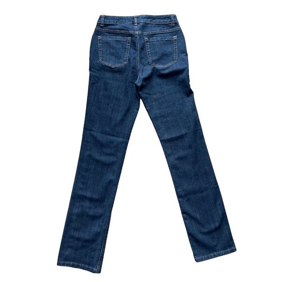 Jones New York Women's Blue Cotton Lexington Straight Classic Stretch Size 4 - Picture 2 of 5